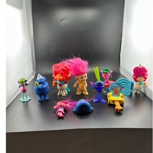 McDonalds Trolls Happy Meal Toys Kids Play Trolls Eraser World Tour Lot of 10